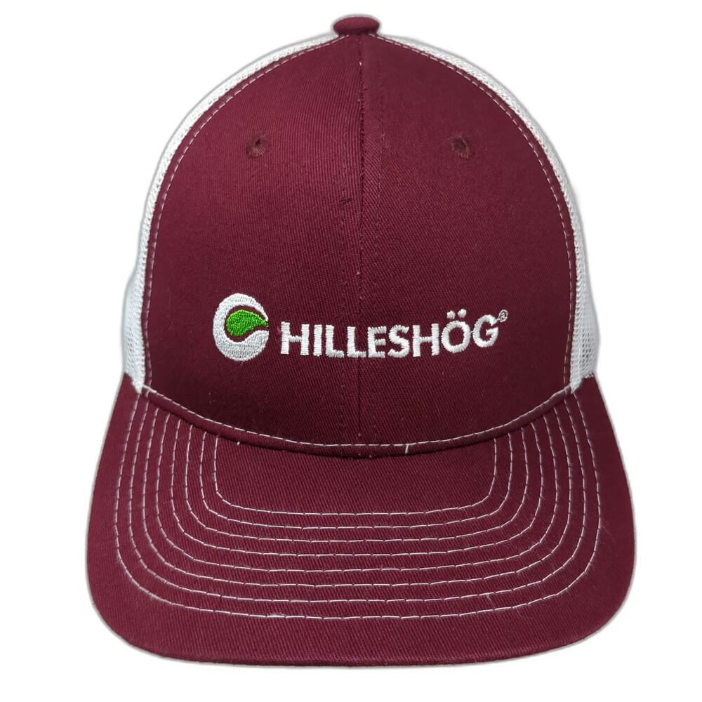 Direct Caps Hilleshög Red Trucker Hat OSFM Snapback Mesh Agriculture Seed Logo